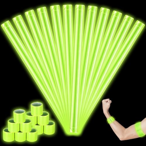 Halloscume Pcs Reflective Arm Snap Band 15.75 in Slap Bracelet - color: Green