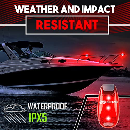 LED Safety Lights 4 Pack, Clip On High Visibility Strobe Light for Walk Run - color: Red