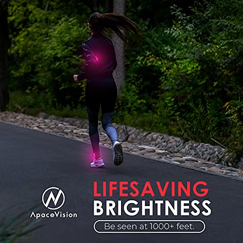 LED Safety Light (2 Pack) with Bonus Items – Clip On Strobe/Running Lights for Runners, Dogs, Bikes, Walking and More - color: Pink