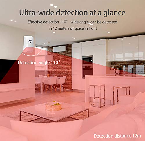 Smart WiFi Motion Sensor: PIR Motion Detector, App Alerts, No Hub Required