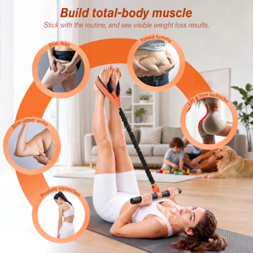 Resistance Bands with Handles,Pedal Resistance Band with Handle - color: 55lbs Orange