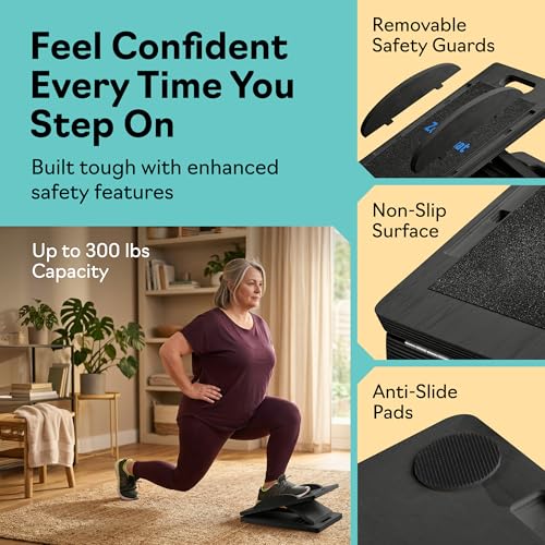 Slant Boards for Exercise, Wooden Slant Board, Calf Stretch Board with 7 Incline Angles, Velour Board, Balance Board & Calf Stretcher, Portable Incline Board for Physical Therapy, Ankle Mobility, Heel & Knees - color: Black