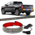 XRIDONSEN 60 inch Tailgate Lights Strip Blue Amber Strobe Lights - color: Amber/Blue