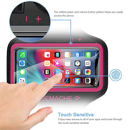 Running Armband for iPhone 17/16/15/14/13 Pro Max, Plus, Air‌ (Rose) - color: Rose