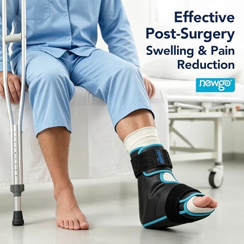 NEWGO Foot Ice Pack Wrap, Cold Compression for Plantar Fasciitis, Black - color: Black-1 Pack
