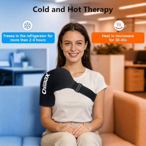 Shoulder Ice Pack Wrap for Rotator Cuff Cold Therapy Brace 2Pack - color: 2pcs XLarge-Black