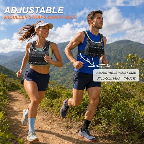 BECOJADDE Running Vest for Men with 2L Water Bladder Tactical Hydration Backpack Adjustable Lightweight Chest Pack for Marathon Hunting Cycling - color: Urban Camo