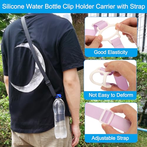 PATIKIL Water Bottle Lanyard - color: Pink/Purple/White