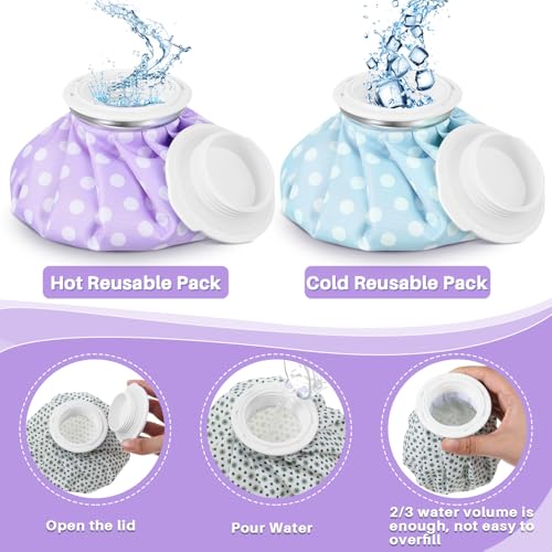 Honoson Reusable Ice Bags Hot Cold Therapy Leakproof,None - style: Polka Dots Style