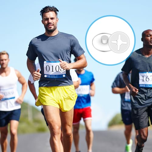 24 PCS Clear Bib Snaps for Runners, Race Number Buckle Fixing System, Triathlon Race Bib Holder, Reusable Running Bib Clips for Runners Marathon, Skating, Track - color: Clear