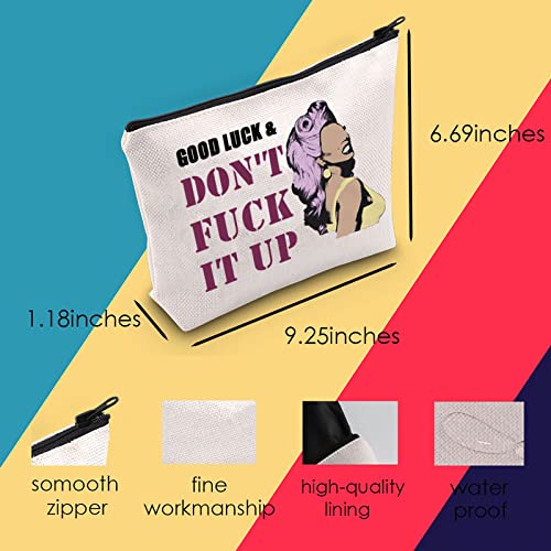 MNIGIU RP Fan GiftDrag Race Cosmetic Bag Good Luck & Don't Fck It up Makeup Zipper Pouch for Drag Queen Fans (Luck & Don't) - color: Luck & Don't