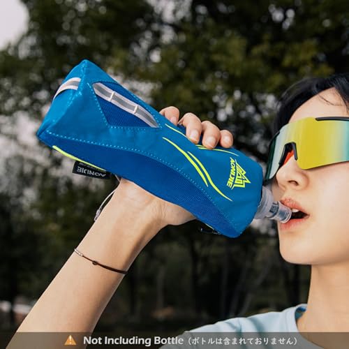 TRIWONDER Handheld Water Bottle Bag for Running, Quick Grip with Hand Strap Fit 17 oz Soft Flask Hydration Pack (A-Black Handheld Bag) - color: A-Black Handheld Bag