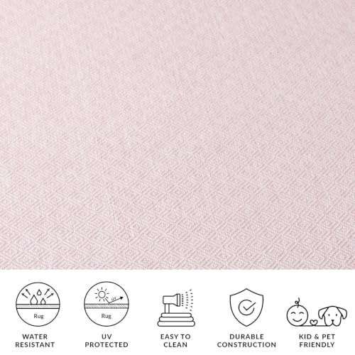 SAFAVIEH Courtyard Outdoor Runner Rug 2'3"x8', Soft Pink CY8520-56222 - color: Soft Pink, size: 2'3" x 8' (Runner)