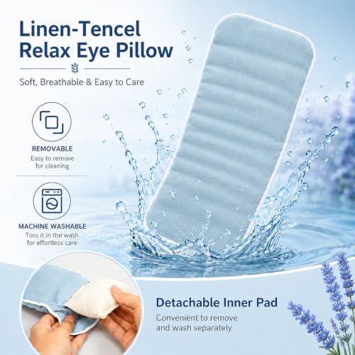 Flaxseed Lavender Eye Mask (Light Blue) - color: Light Blue