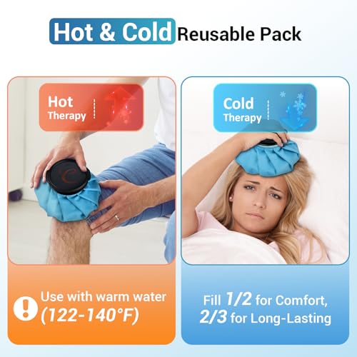 Comfytemp Ankle Ice Pack Wrap, Refillable Wearable Ice Bags for Injuries