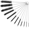 Ixiaoyoo 12 Pcs Straw Cleaner Brushes Set, 8.2 Inch Nylon Cleaning Brush - color: 8.2 Inch Black