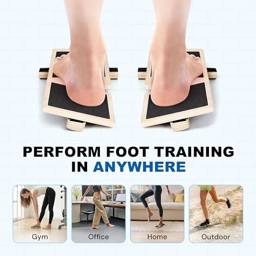 Ankle Strengthening & Stability Adjustable Balance Board, Recovery for Sprains & Plantar Fasciitis Relief, Single Leg Balance Board, Posture Corrector, Foot Stretch, Training & Leg Stability