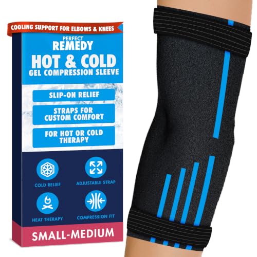 Perfect Remedy Freeze Sleeve - Hot & Cold Arm Ice Pack Wrap Compression - Tennis Elbow Cold Pack Compression for Support in Injuries - Ice Sleeve for Knee, Elbow (Small-Medium) - color: Ice Sleeve