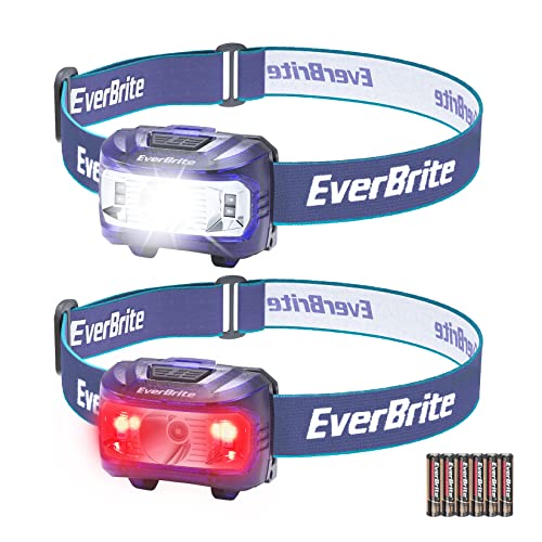 EverBrite Headlamp, 2 Pack LED Head Lamp for Kids & Adults, Red Light - color: Purple