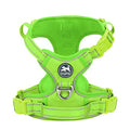 PoyPet No Pull Dog Harness, Reflective Vest with 2 Leash Clips & Handle - color: Green(Matching Trim), size: S