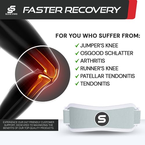 Sleeve Stars Patella Knee Strap and Turmeric Curcumin Supplement Bundle Patellar Tendon Support Knee Brace for Running Sports Arthritis Knee Pain Relief Osgood Schlatter Runner’s Knee Joint Support Mo