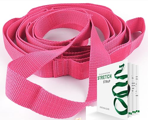 Scotamalone Stretching Yoga Strap Physical Therapy Stretch Bands - color: Pink