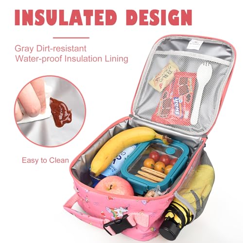 CaCTOUR Lunch Box Kids,Premium Insulated Lunch Bag for Girls Boys,Soft Bag Mini Cooler Back to School Thermal Reusable Lunch Bag for Work School Picnic (Star Rainbow) - color: Star Rainbow