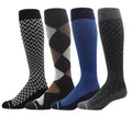 Dr. Motion 4 Pairs Compression Socks for Men, Knee High - color: Mcomp-sl3