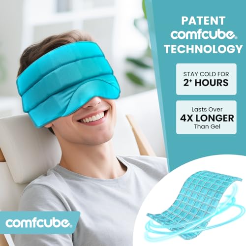 Head Ice Pack for Migraine Relief, 2 Hours Cold Therapy Eye Mask - style: Head