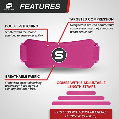 Sleeve Stars Patella Knee Strap and Turmeric Curcumin Supplement Bundle Patellar Tendon Support Knee Brace for Running Sports Arthritis Knee Pain Relief Osgood Schlatter Runner’s Knee Joint Support Mo