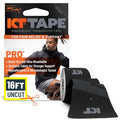 KT Tape, Pro Synthetic Kinesiology Athletic Tape, 16’ Uncut Roll - color: Jet Black