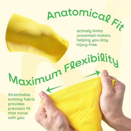LP 176XT Target Compression Knee Sleeve for Injury Recovery, Men & Women - color: Yellow, size: S