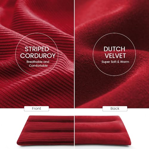 Microwave Heating Pad 6 x 12 Heating Pad Mini Microwave, Microwave Bean Bag Heating Pad for Neck and Shoulders, Moist Heat Pack Pillow Warm Compress for Knee, Joints, Abdomen (Wine Red) - 2 Pack - color: 6 X 12" Wine Red - 2 Pack