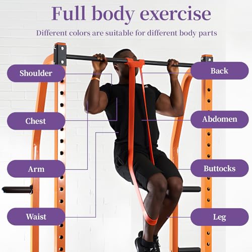 Resistance Exercise Bands Set Pull Up Assist Workout Fitness - size: 5-125lbs