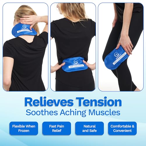 4 Pack Reusable Ice Packs for Injuries, Soft Gel Ice Packs for Sprains - style: 10.5 x 5 Inch (4 Pack)