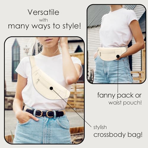 Small Aprocot Cross Body Bag Fashion Shoulder Fanny Pack for Women - color: Apricot, size: Large