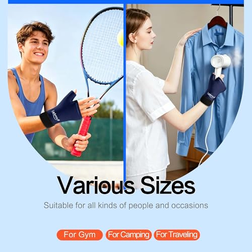 Wrist Ice Pack Wrap with Thumb Brace 2 Pack, Reusable Gel Hot Cold Therapy Glove for Carpal Tunnel Arthritis Tendonitis, Fits Left Right Hand S/M Blue - color: Blue, size: S/M