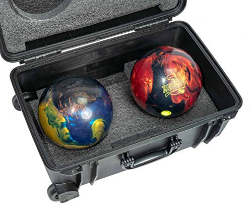 Case Club Heavy-Duty Waterproof Bowling Ball Cases, Wheels & Handle - style: 2 Ball