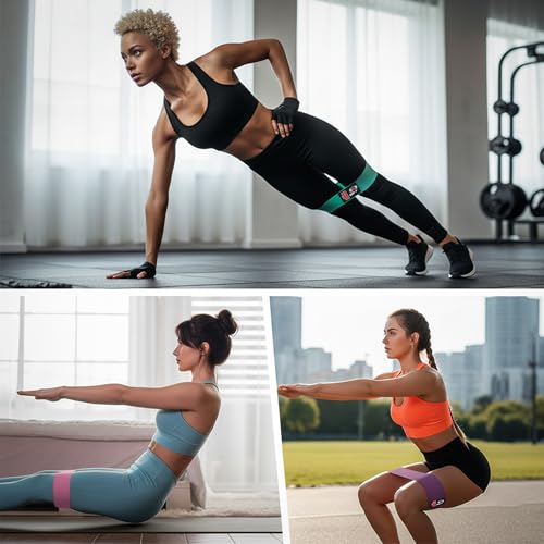 Resistance Bands for Women & Men – 3 Levels Heavy-Duty Fabric Bands for Legs, Glutes & Full Body Training, Gym, Home & Outdoor Workouts, Set of 3