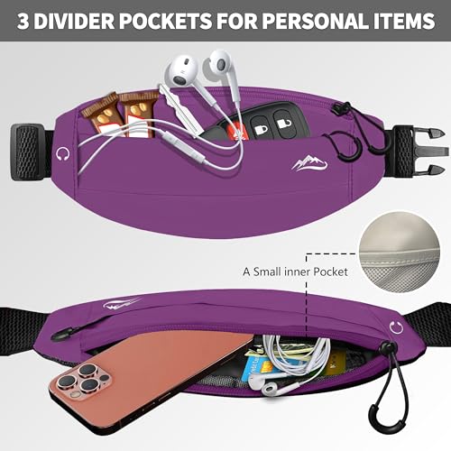 Running Fanny Pack Whole Bag Reflective, Running belt for Women &Men,Sweatproof Phone Holder Workout, Running Waist Pack (purple) - color: purple
