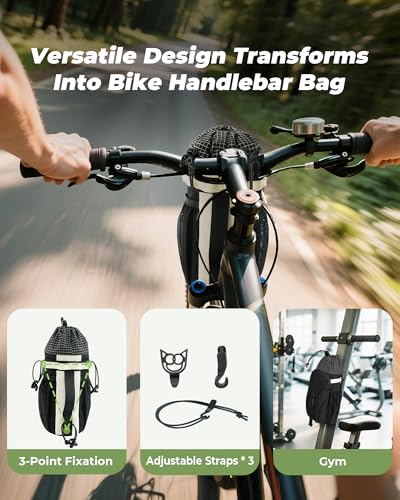 Water Bottle Holder with Strap 40/32 oz Crossbody Water Bottle Purse Bag for Women Men with Phone Pocket for Hiking Walking Gym Cycling - color: Beige+Black