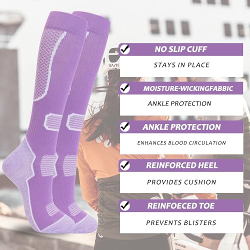 fenglaoda 3 Pairs Compression Socks for Women & Men Knee High Nurse Pregnant Cute Medical Running Travel Athletic - color: 00-3pairs-15, size: Large-X-Large
