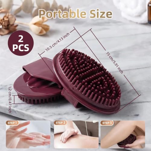 Meridian Massage Brush,Meridian Brush for Belly,Massage Brush for Belly,Meridian Massage Roller,Magnetic Meridian Brush,for Meridian Scalp and Whole Body Relaxation Massage (2-Pack)