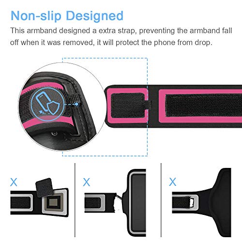Running Armband for Samsung Galaxy A57 A56 A55 A54 (Rosy) - color: Rosy