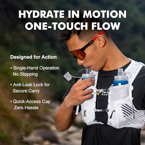 AONIJIE Running Water Bottle 2PCS Soft Flask - size: 2Pack-500ml