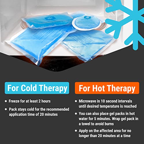 ICEWRAPS Reusable Ice Packs Compact in 4 Sizes, Soft Cooling Pack 7 Pack