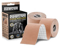 Hampton Adams Kinesiology Tape, Uncut Roll, Waterproof Muscle Support - color: Beige, size: 2in x 16ft (2 Rolls)