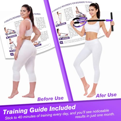 Resistance Bands with Handles,Pedal Resistance Band with Handle - color: 55lbs Purple