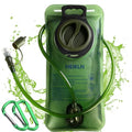 HEIKLN Hydration Bladder 1.5L-2L-2.5L-3L,Leak Proof Water Reservoir, BPA Free Military Water Storage Bladder Bag Hydration Pack Replacement Easy Clean for Bicycling Hiking Camping Hunting Running - color: 2L Green