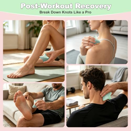 Manual Trigger Point Massager Ball–Deep Tissue Massage Tool - color: Mint Green
